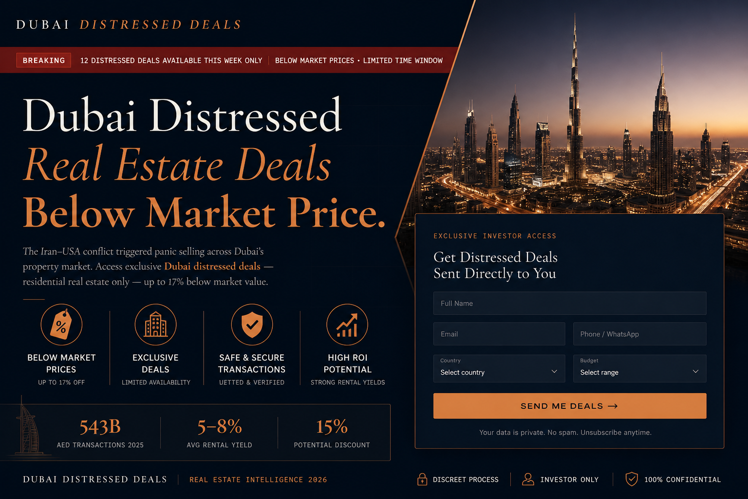 Dubai Distressed Real Estate Deals